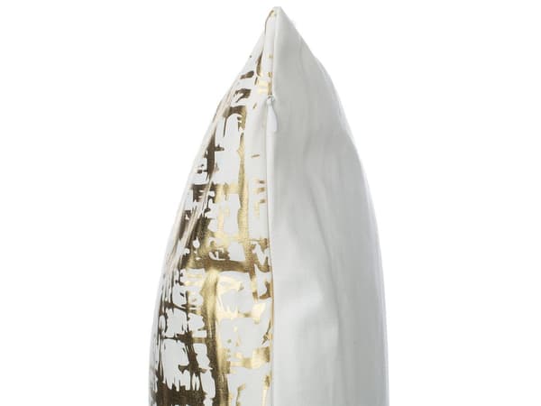 Pyntepuder Hvid Guld Polyester Velour 45 x 45 cm Små Firkantede Mønstret Sofapuder Abstrakt Moderne Glam Industriel Indretningsstil til Stue