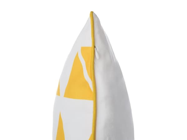 Sæt med 2 Pyntepuder Gule Trekanter 45 x 45 cm Geometrisk Mønster Moderne Minimalistisk Dekorationstilbehør