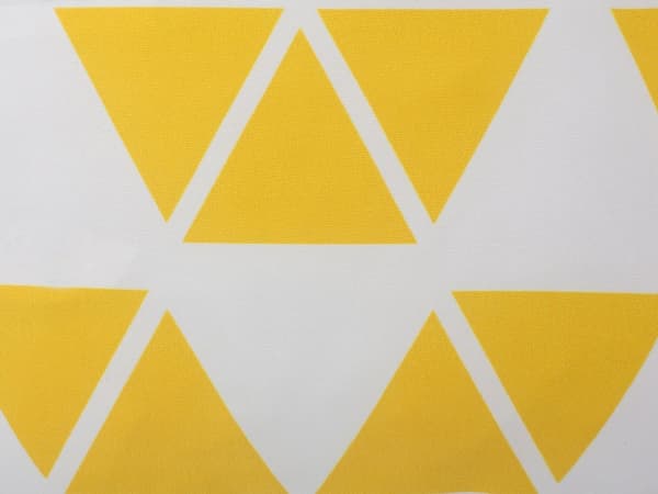 Sæt med 2 Pyntepuder Gule Trekanter 45 x 45 cm Geometrisk Mønster Moderne Minimalistisk Dekorationstilbehør