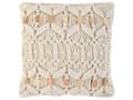 Miniatyrbillede 5 af 9: Pyntepuder Beige Bomuld Sæt 45 x 45 cm Små Flotte Firkantede Sofapuder til Stuen Hæklet Macrame Reb Pude til Sengen Boho Retro Tilbehør Uldpude