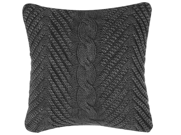 Sæt med 2 Pyntepuder Grå Strikket bomuld 45 x 45 cm Hæklet Boho Retro Dekor Tilbehør