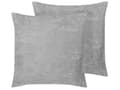 Miniatyrbillede 1 af 7: Pyntepuder Grå Polyester Sæt 45 x 45 cm Små Flotte Bløde Firkantede Sofapuder til Stuen Tekstureret Rillet Pude til Sengen Boho Retro Tilbehør