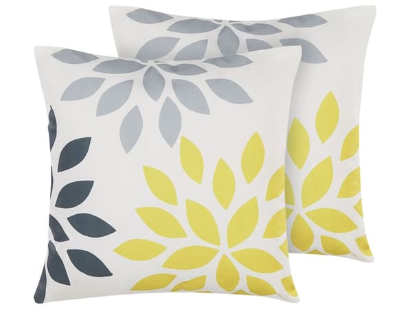 Ulkokoristetyyny monivärinen polyesteri 45 x 45 cm neliö 2 kpl setti kukkakuvio