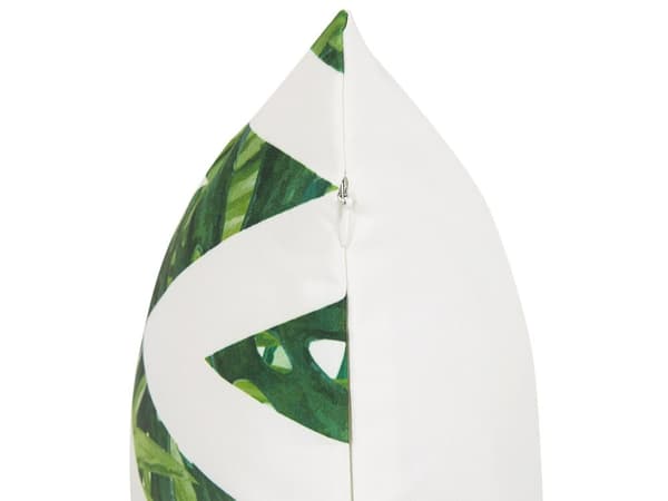 Ulkotyynysetti vihreä/valkoinen polyesteri 45 x 12 x 45 cm siksak-kuvio 2 kpl setti moderni tyyli