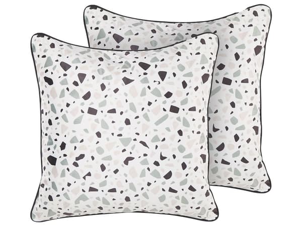Ulkotyyny monivärinen sametti päällinen 45 x 45 cm neliö 2 kpl setti moderni tyyli