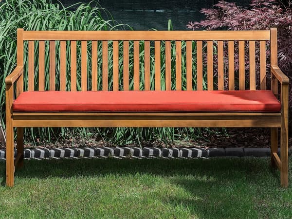 Udendørs sædepude Rød polyester Vandafvisende bænkpude 152 x 54 cm Have