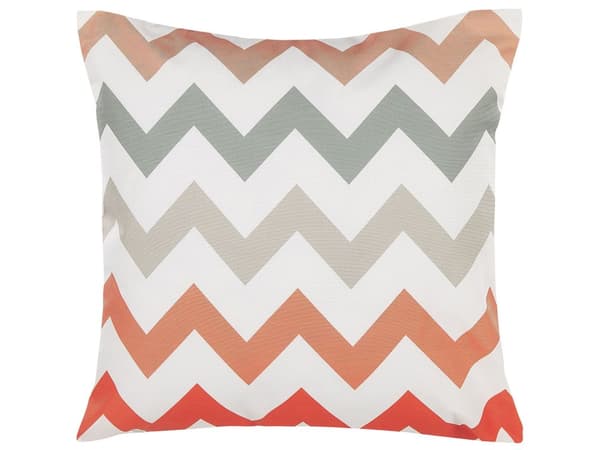 Sæt med to Udendørs Havepuder Flerfarvet Hvid Polyester Lynlåsbetræk Firkantet 45 x 45 cm Moderne Design