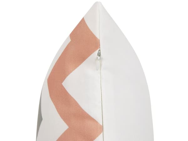 Sæt med to Udendørs Havepuder Flerfarvet Hvid Polyester Lynlåsbetræk Firkantet 45 x 45 cm Moderne Design