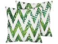 Miniatyrbillede 1 af 7: Pyntepuder Hvid og Grøn Polyester 45 x 45 cm ZigZag Chevron Blomstermønster Moderne til Haven Stuen Sengen Udendørs Indendørs Design