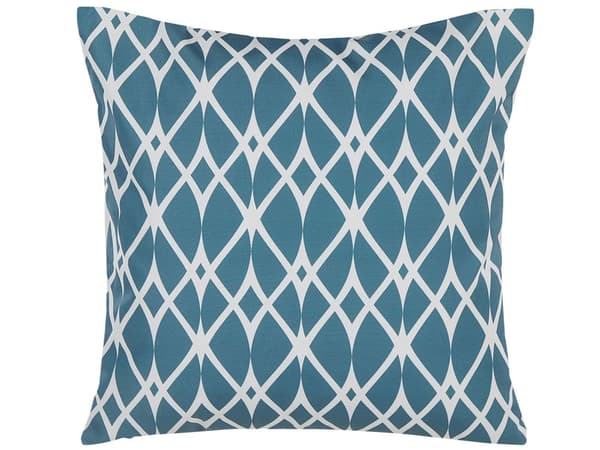 Ulkotyynysetti sininen 45 x 12 x 45 cm polyesteri geometrinen kuvio 2 kpl