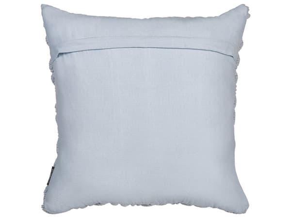 Pyntepuder Babyblå Bomuld Sæt 40 x 45 cm Små Firkantede Mønstret Sofapuder til Stuen Håndlavet Macrame Reb Flet Boho Retro Tilbehør Soveværelse
