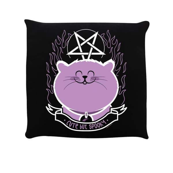 Grindstore Cute But Spooky Filled Cushion Black One Size