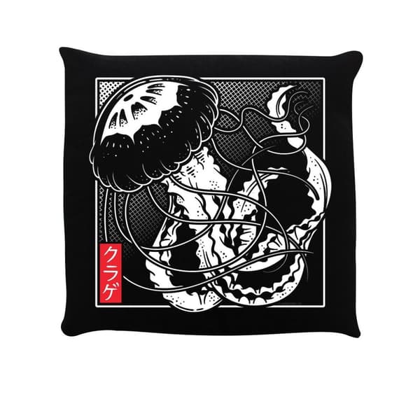 Unorthodox Collective Oriental Jelly Fish Filled Cushion Black One Size