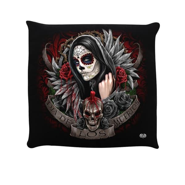 Spiral Muertos Dias Filled Cushion Black/Red One Size