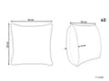 Miniatyrbillede 3 af 8: Pyntepudesæt 2 stk Grå Polyester 45x45 cm Glam Moderne Design Firkantet Pyntepuder Pyntepude Lysegrå Puder Pude Sæt Pudebetræk Stue Indretning