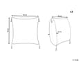 Miniatyrbillede 3 af 7: Pyntepudesæt 2 stk Lys Beige Polyester 45x45 cm Moderne Design Firkantet Pyntepuder Pyntepude Pude Sæt