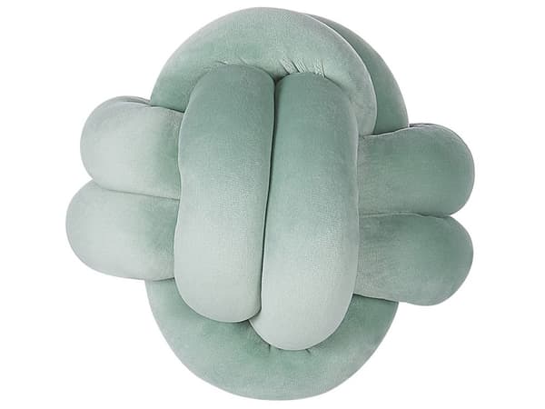 Pyntepude Grøn Fløjlsknudepude 20 x 20 cm Pyntetilbehør Moderne Stil
