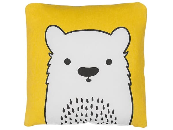 Pyntepude Gul Hvid Sort Bomuld Polyester 45x45 cm Moderne Skandinavisk Design Firkantet Pyntepuder Puder Pudebetræk Stue Indretning Legetøj