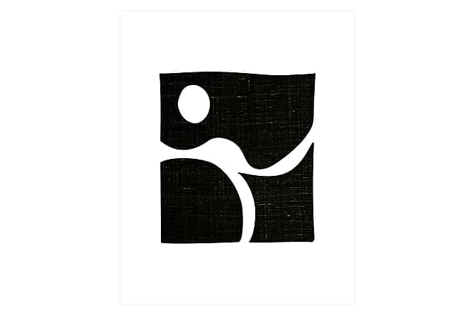 Plakat Simple Black Art 30x40 cm Sort/Hvid
