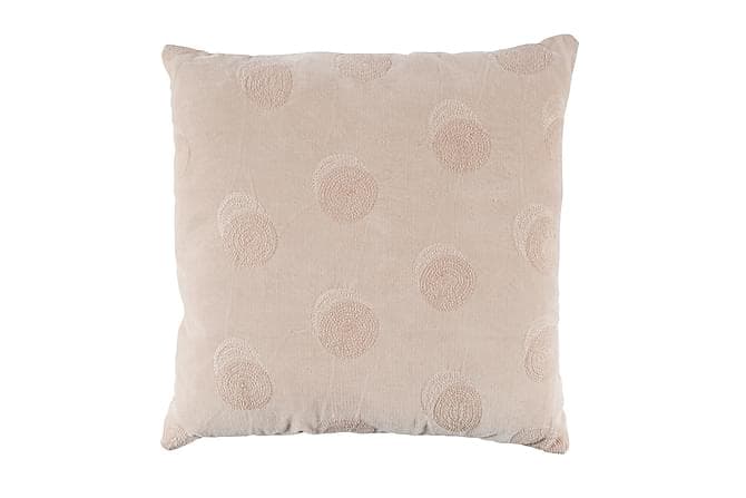 Riv Pyntepude 45x45 cm Lysebeige/Velour