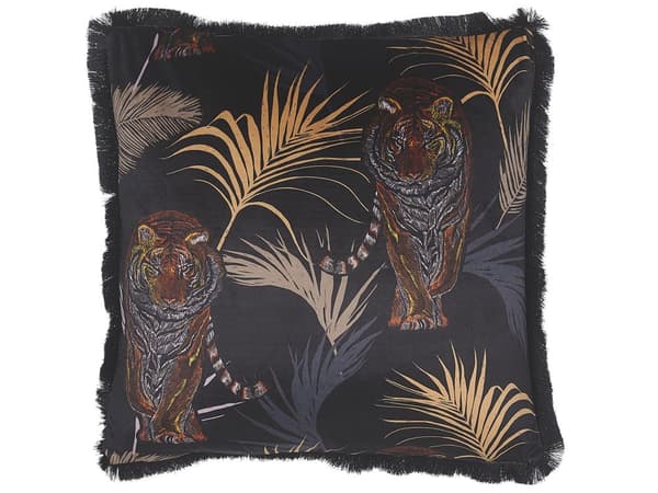 Koristetyyny musta 45 x 45 cm eläinkuvio tiikeri 2 kpl setti moderni tyyli