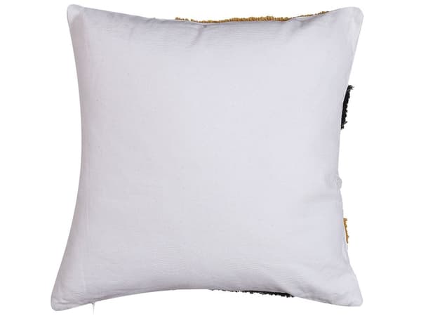 Koristetyyny monivärinen 30 x 50 cm hapsullinen neliö tuftattu 2 kpl setti