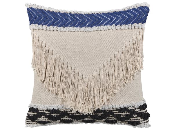 Koristetyyny beige 45 x 45 cm puuvillaisella päällisellä boho
