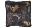 Miniatyrbillede 7 af 10: Pyntepuder Sort Beige Orange Multifarvet Polyester Skum 45 x 45 cm Palmeblads Mønster Tiger Tryk Moderne Retro Sofapuder Tilbehør til Stue