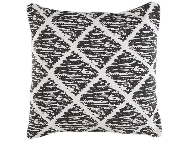 Koristetyyny mustavalkoinen puuvilla 45 x 45 cm irrotettava päällinen 2 kpl