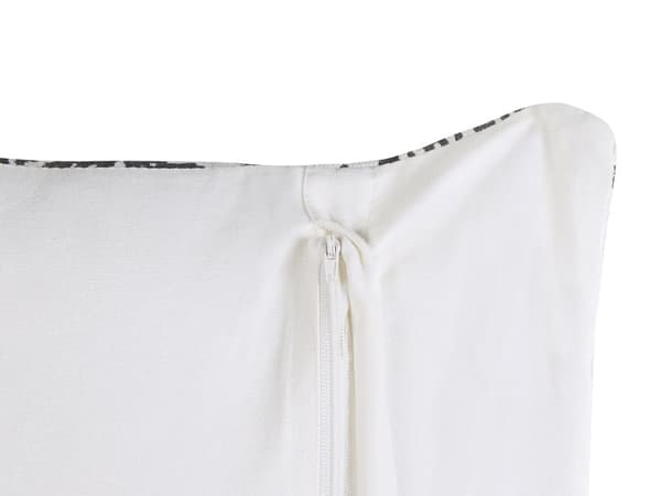 Koristetyyny mustavalkoinen puuvilla 45 x 45 cm irrotettava päällinen 2 kpl