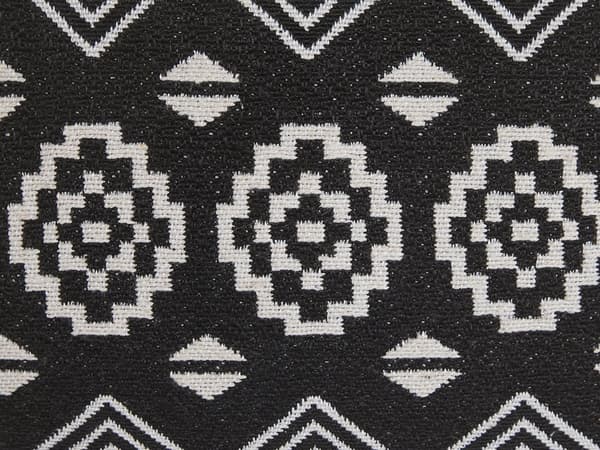 Koristetyyny mustavalkoinen puuvilla 45 x 45 cm irrotettava päällinen 2 kpl