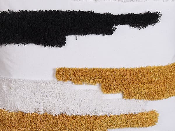 Pyntepuder Multifarvet Polyester Sæt 45 x 45 cm Flotte Små Firkantede Teksturerede Sofapuder til Stue Soveværelse Puder til Seng Tilbehør