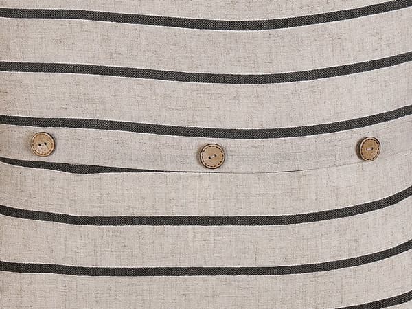 Pyntepuder Beige Sort i Bomuld og Hør Sæt 43 x 43 cm Små Firkantet Mønstret Puder til Sofa Sengen Stribet Moderne Stue Soveværelse Indretning