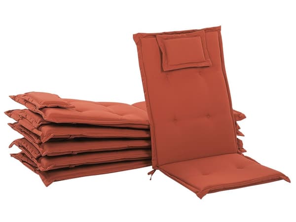 Solsengs hyndesæt i rød polyester og skum fyld 188x59x5 cm Moderne rektangulær UV bestandigt design med nem pleje og vask