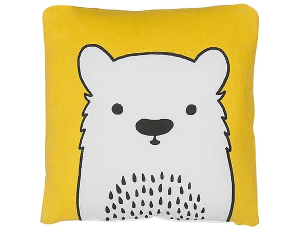 Pyntepuder 2 stk Sæt Gul Hvid Sort Bomuld Polyester 45x45 cm Moderne Skandinavisk Design Firkantet Puder Pudebetræk Stue Indretning Legetøj