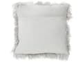 Miniatyrbillede 5 af 8: Sæt med 2 Pyntepuder Grå Polyester Stof 45 x 45 cm Fluffet og Pels Lignende Overflade med Aftagelige Betræk