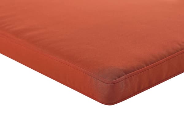 Pehmuste puutarhapenkille tummanpunainen 108 x 45 cm polyesteri suorakulmio vetoketjullinen nauhat moderni