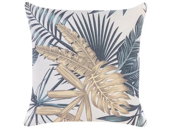 Koristetyyny monivärinen 45 x 12 x 45 cm polyesteri pellava puuvilla 2 kpl lehtikuvio neliö boho