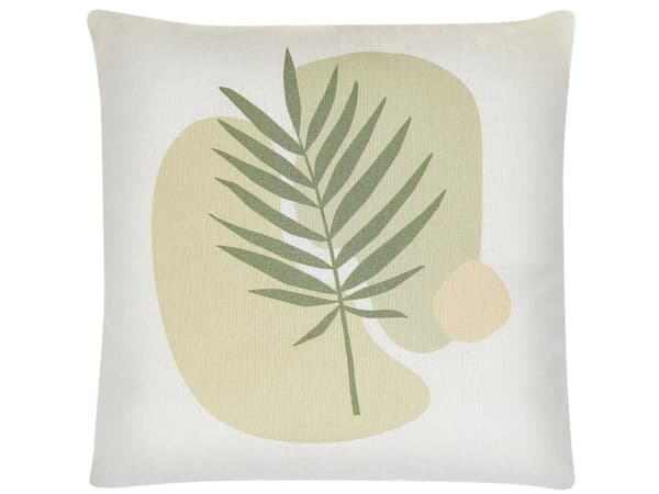 Koristetyyny vihreä/beige polyesteri 45 x 45 cm irrotettavalla päällisellä 2 kpl