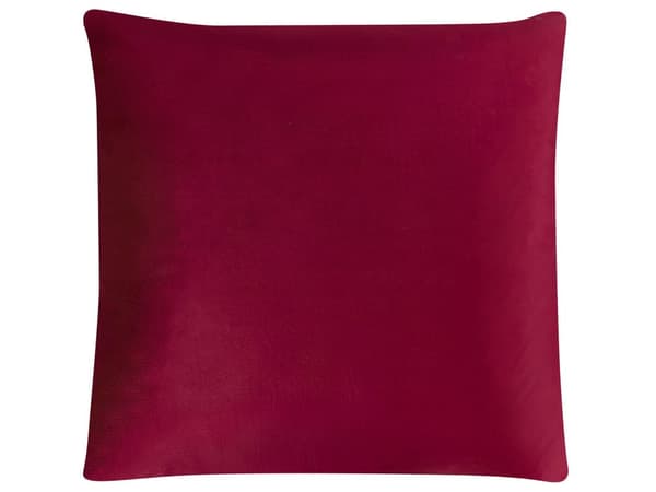 Koristetyyny punainen samettinen 45 x 45 cm irrotettavalla päällisellä 2 kpl