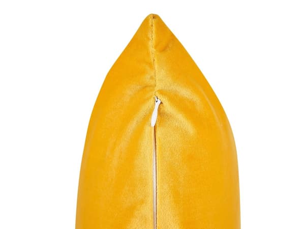 Pyntepuder Gul Guld Velour Stof Sæt 45 x 45 cm Små Flotte Firkantede Sofapuder til Stuen Strege Mønster Pude til Seng Moderne Retro Bløde
