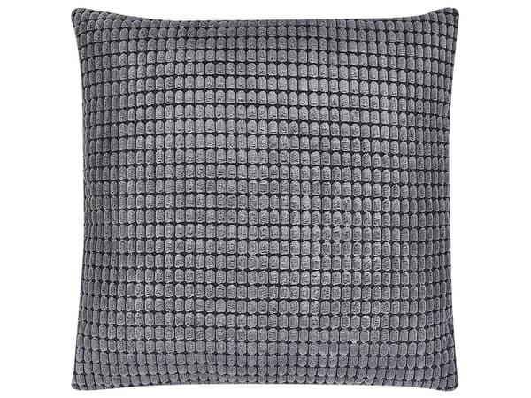 Moderne Pyntepuder Grå Velour med Polyester fyld sæt 45 x 45 cm Aftagelige Geometrisk Betræk