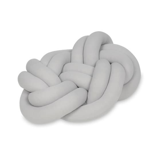 Kudde - Knutkudde - Knot Pretzel - Grå