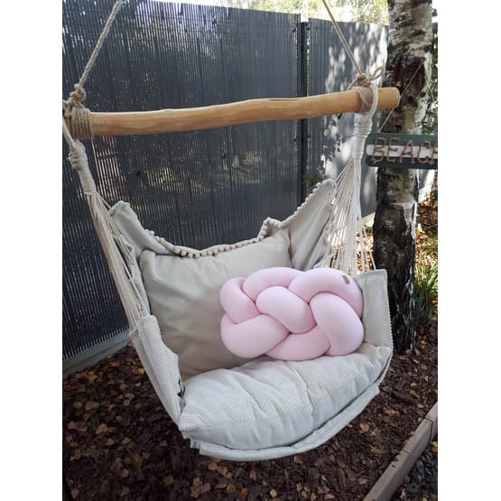 Kudde - Knutkudde - Knot Liten Fläta - Rosa