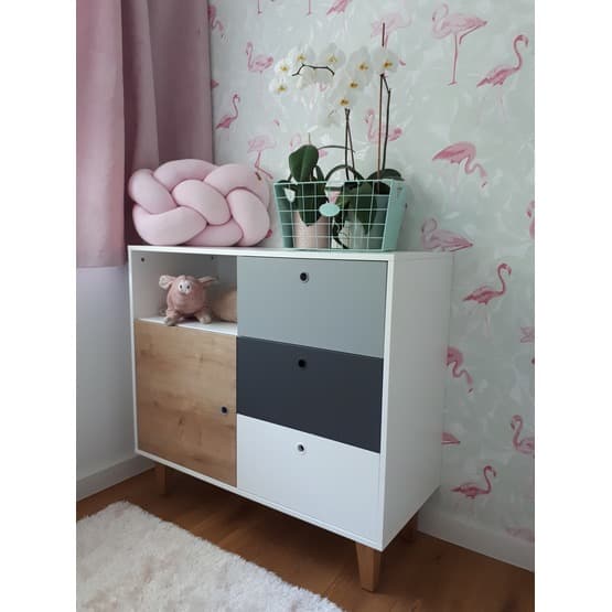 Kudde - Knutkudde - Knot Liten Fläta - Rosa