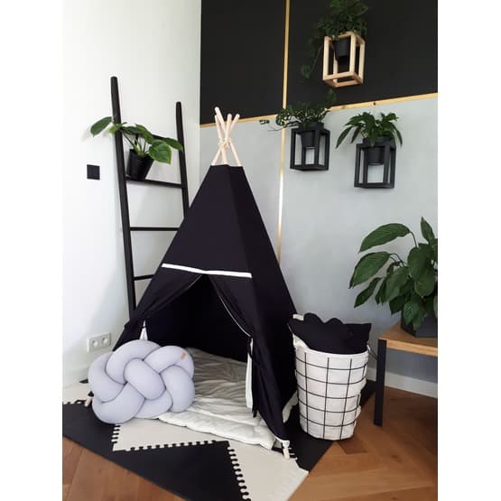 Kudde - Knutkudde - Knot Liten Fläta - Grå
