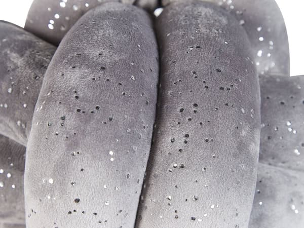 Solmutyyny harmaa ø 20 cm kimalle samettinen vaahtomuovitäyte moderni tyyli