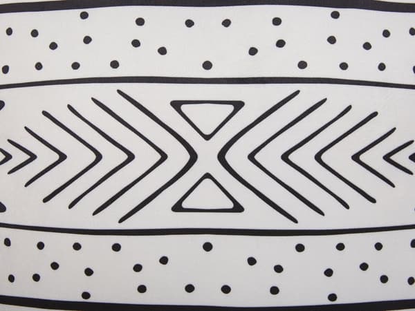 Koristetyyny 2 kpl mustavalkoinen geometrisilla kuvioilla 30 x 50 cm moderni tyyli
