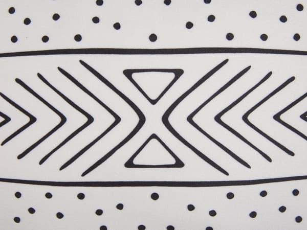 Sæt med 2 puder hvid og sort polyesterbetræk 45 x 45 cm Pyntepuder Geometrisk mønster