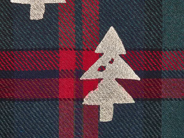 Pyntepuder Grøn Rød Polyester Sæt 45 x 45 cm Små Firkantede Smukke Jule Puder med Juletræs Mønstre Tilbehør til Sofa og Sengen Dekoration
